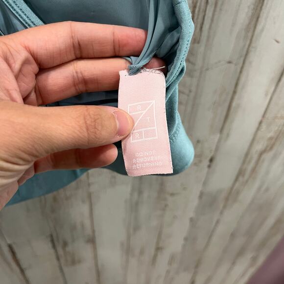 Alala Surf Sports Bra  New Strappy Medium $85 Mesh Aqua Unpadded Rent The Runway - Picture 5 of 5